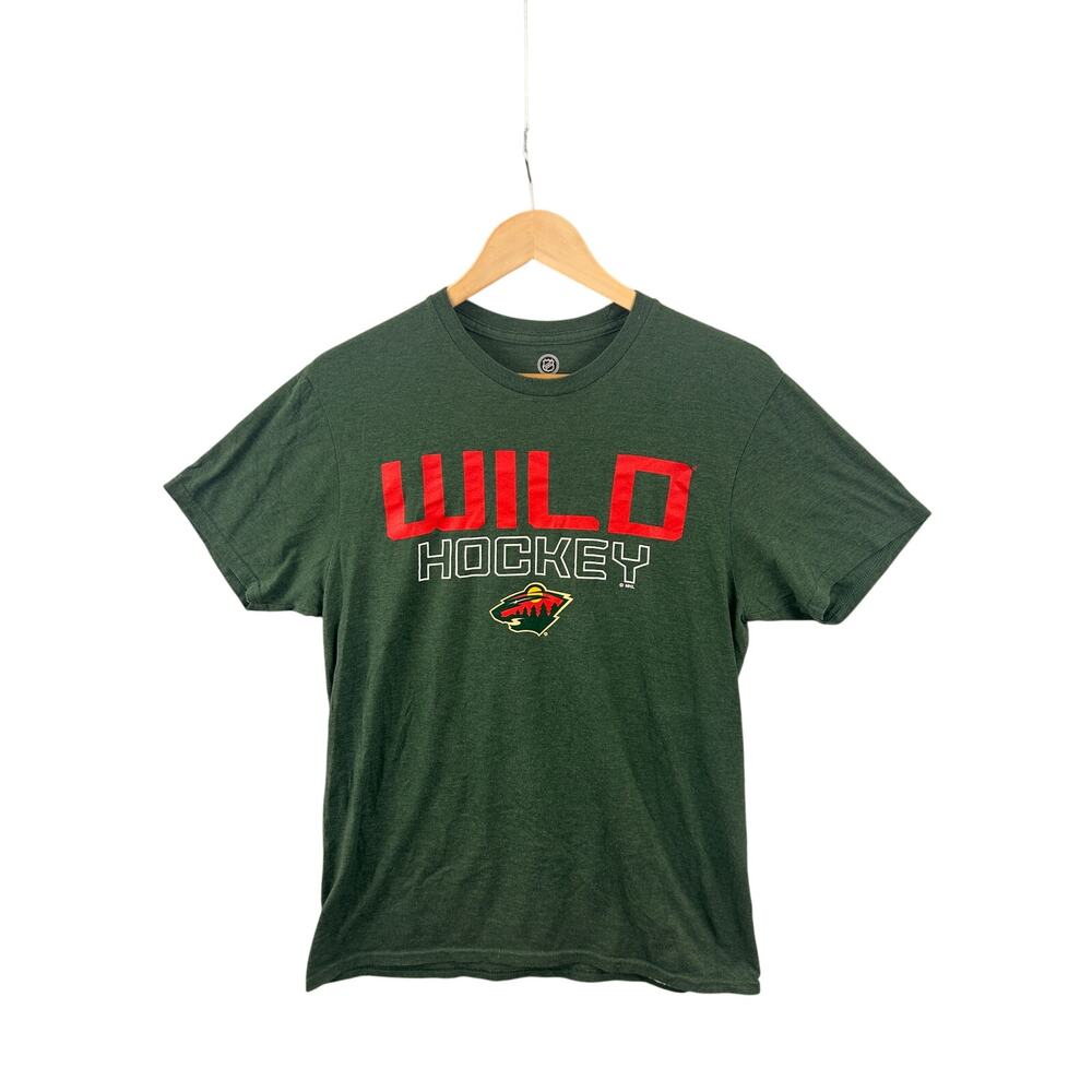 Minnesota Wild‎ NHL Hockey T-Shirt Green Graphic Tee Men’s Medium Official